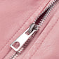 Buckle Detail Zip Up PU Leather Jacket