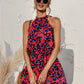 Floral Tied Sleeveless Mini Dress