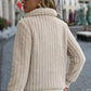 Asymmetrical Quarter-Zip Fleece Sweatshirt with Pockets