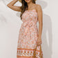 Bohemian Belted Frill Trim Spaghetti Strap Dress