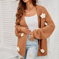 Flower Detail Open Front Cardigan