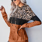 Leopard Color Block Hoodie