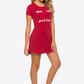 Animal Graphic Round Neck T-Shirt Dress