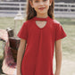 Girls Cutout Short Sleeve T-Shirt