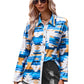 Printed Button Down Dropped Shoulder Shirt
