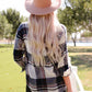 Plaid Button Up Curved Hem Shirt