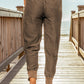 Drawstring Elastic Waist Pocket Joggers