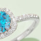 1 Carat Moissanite 925 Sterling Silver Halo Ring