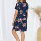 Girls Floral V-Neck Twisted Dress