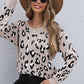 Leopard Long Sleeve Round Neck Sweater