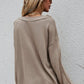 Button Detail Boat Neck Sweater