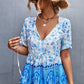 Bohemian Tie Front Peplum Top