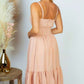 White Birch Full Size Spaghetti Strap Ruffle Hem Dress