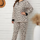 Plus Size Leopard Print Lounge Set