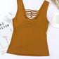 Strappy Detail Scoop Neck Tank Top