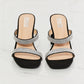 MMShoes Leave A Little Sparkle Rhinestone Block Heel Sandal in Black