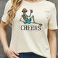Simply Love Full Size CHEERS Graphic Cotton Tee