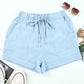 Drawstring Elastic Waist Pocket Shorts