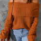 Ribbed Knit Fold-Over Sweater