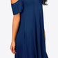 Cold-Shoulder Round Neck A-Line Dress