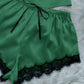 Lace Trim Cami, Shorts, Eye Mask, Scrunchie, and Bag Pajama Set
