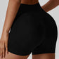 Wide Waistband Slim Fit Sports Shorts