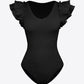 Ruffled Plunge Bodysuit