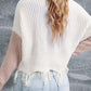 Fringe Hem Rib-Knit Sweater