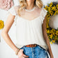 Flutter Sleeve Illusion Blouse