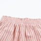 Striped Frayed Hem Paperbag Shorts