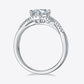 1 Carat Moissanite 925 Sterling Silver Crisscross Ring