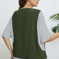 Plus Size Striped Round Neck Half Sleeve Top