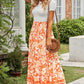 Floral Smocked Tiered Maxi Skirt