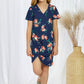 Girls Floral V-Neck Twisted Dress