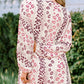 Leopard V-Neck Balloon Sleeve Babydoll Dress