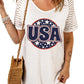 USA Sheer Striped Sleeve Tee Dress