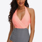 Tie Back Halter Neck One-Piece Swimsuit