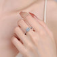 1 Carat Moissanite 925 Sterling Silver Halo Ring