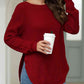 Round Neck Ribbed Knit Top