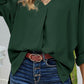 Plus Size Roll-Tab Sleeve Slit Blouse