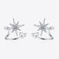 Moissanite Star Rhodium-Plated Earrings