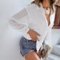 Eyelet Long Sleeve Shirt