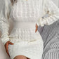 Cable-Knit Long Sleeve Mini Sweater Dress