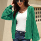 Openwork Raglan Sleeve Cardigan