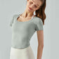 Round Neck Short Sleeve Sports T-Shirt