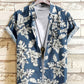 Floral Button Front Short Sleeve Shirt