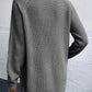Turtleneck Raglan Sleeve Rib-Knit Dress with Pockets