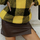 Plaid Quarter Zip Plush Sweatshirt