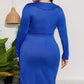 Plus Size Tulip Hem Long Sleeve Dress