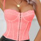 Lace Crisscross Back Bustier